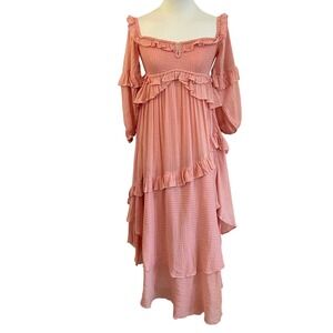 Spell x Free People Clementine Mermaid Maxi Dress Fairycore Pink Organic S